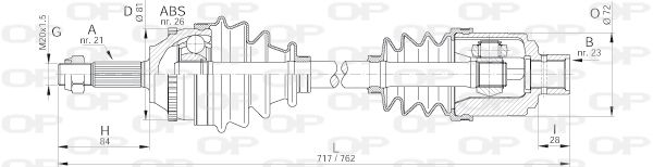 OPEN PARTS Приводной вал DRS6073.00